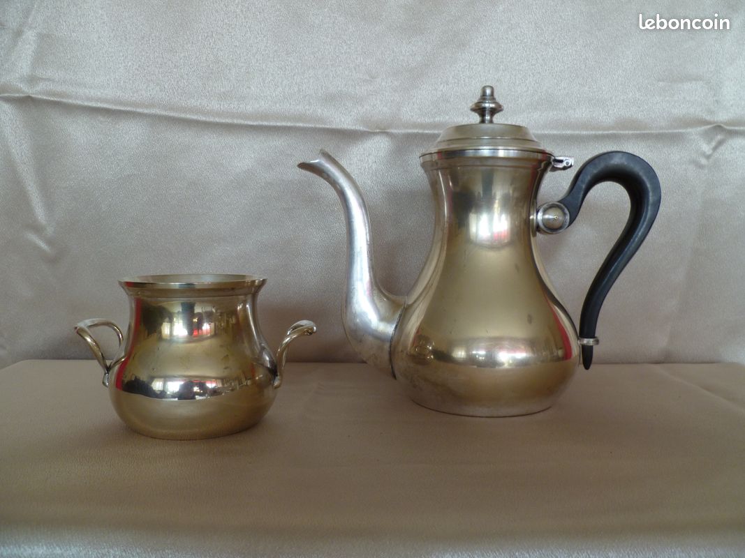 Lot Cafetière/Sucrier Métal Argenté (image 8)