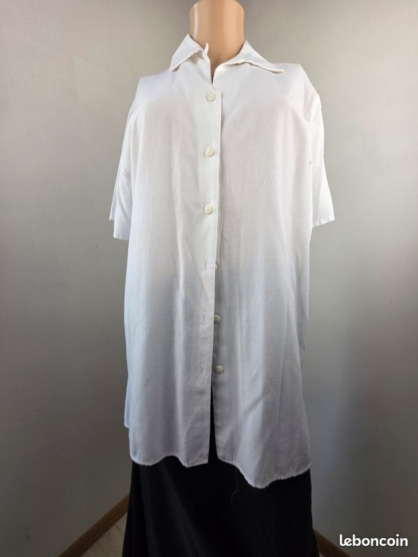 Chemise Vintage Femme Taille 36 - Polyester - Occasion Très Bon état - Motif Multicolore