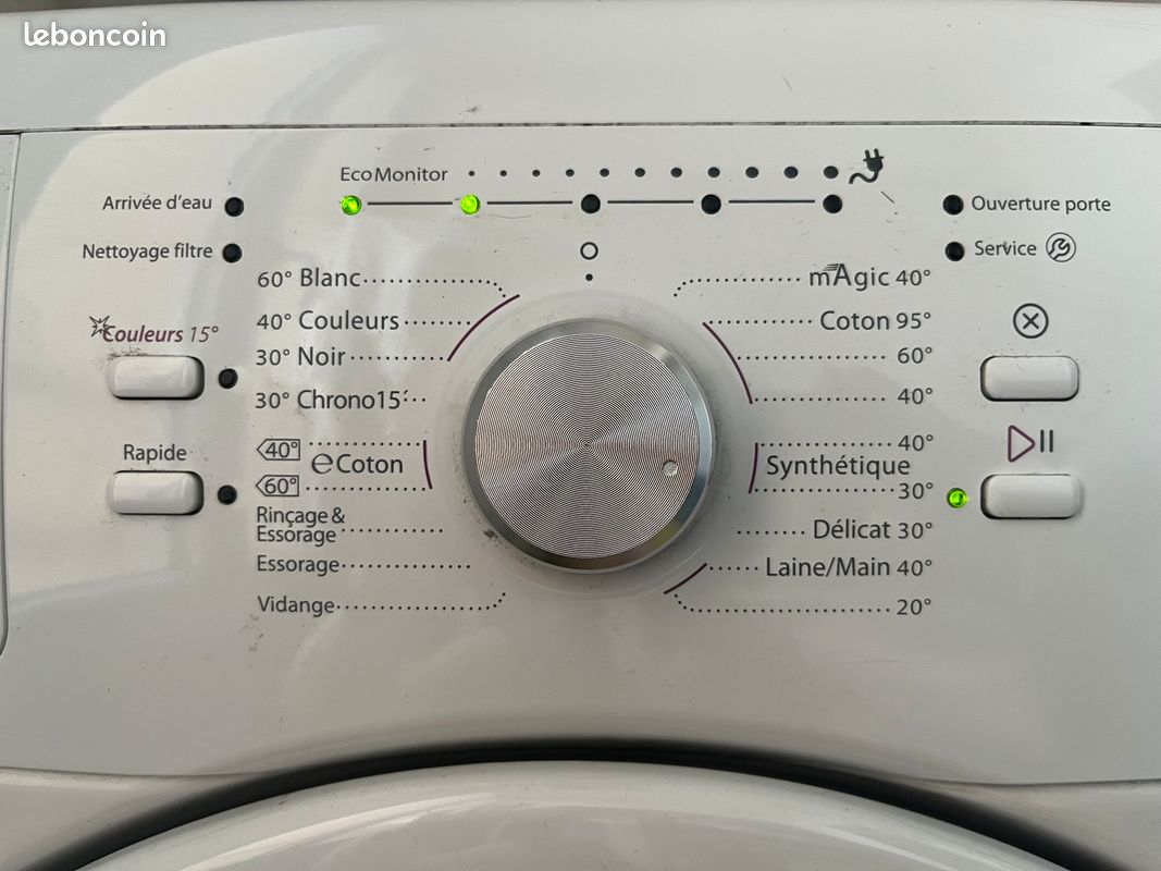 Lave linge Whirlpool 6th sense colours 8kg (image 3)