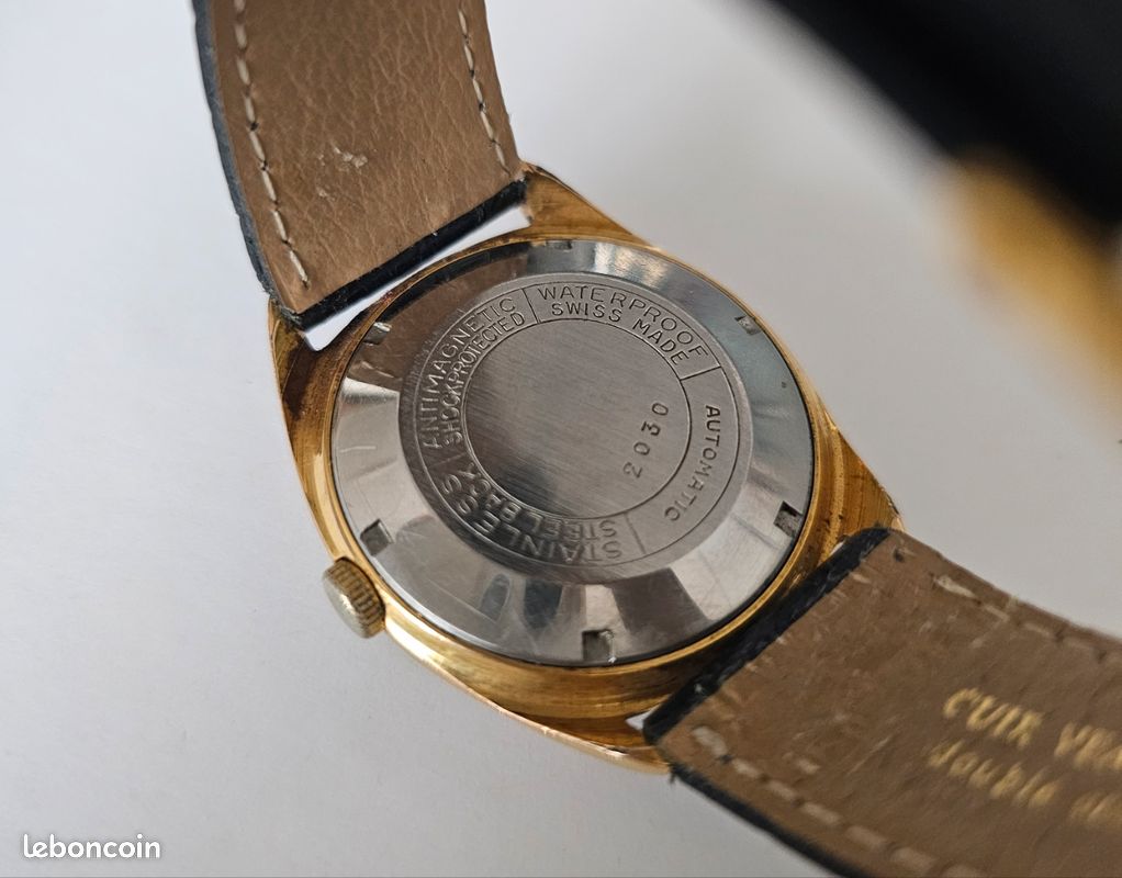 Montre vintage automatique suisse de marque SURDIAC, 36mm (image 15)