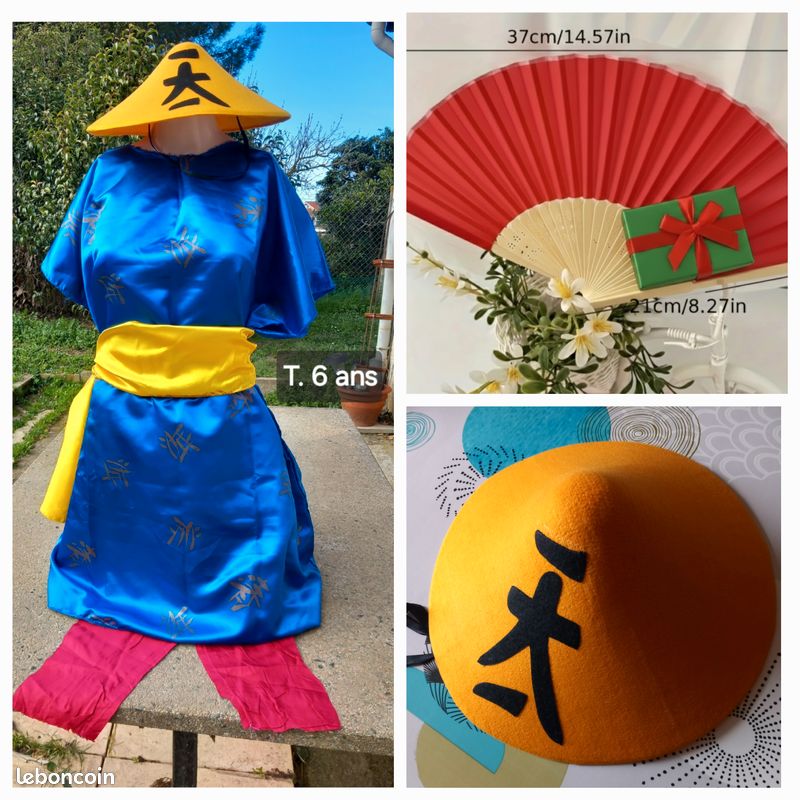 Robe Costume Ethnique Asiatique Bleue - Taille XS (6), Neuve Sans étiquettes