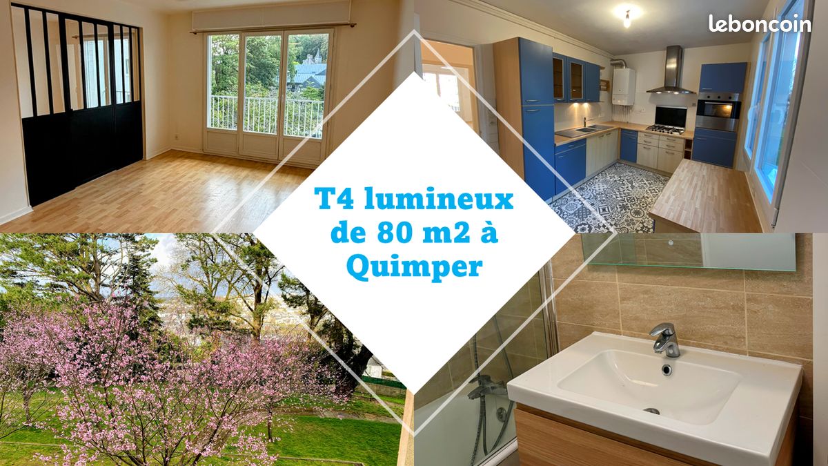 Appartement 4 pièces 80 m² · à Quimper · 80 m² · 870 €/mois
