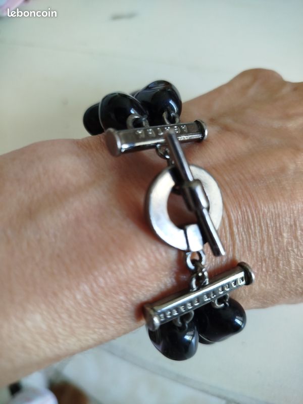 Bracelet perles noires Agatha (image 7)