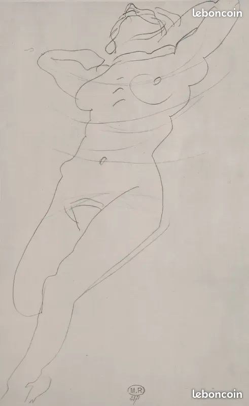 Nu bras croisés – Héliogravure d’après Auguste Rodin (image 1)