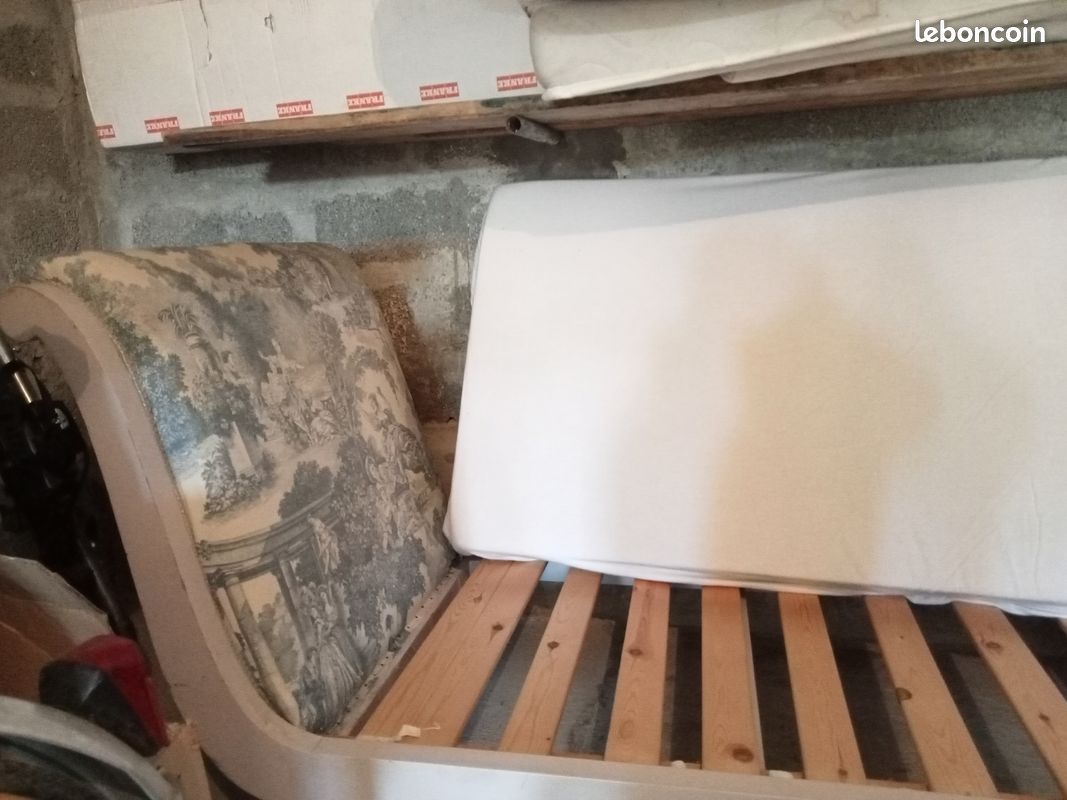 Très beau lit Napoléon méridienne ancien avec matelas (image 2)