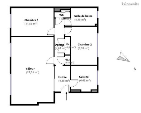 Appartement 4 pièces 73 m²