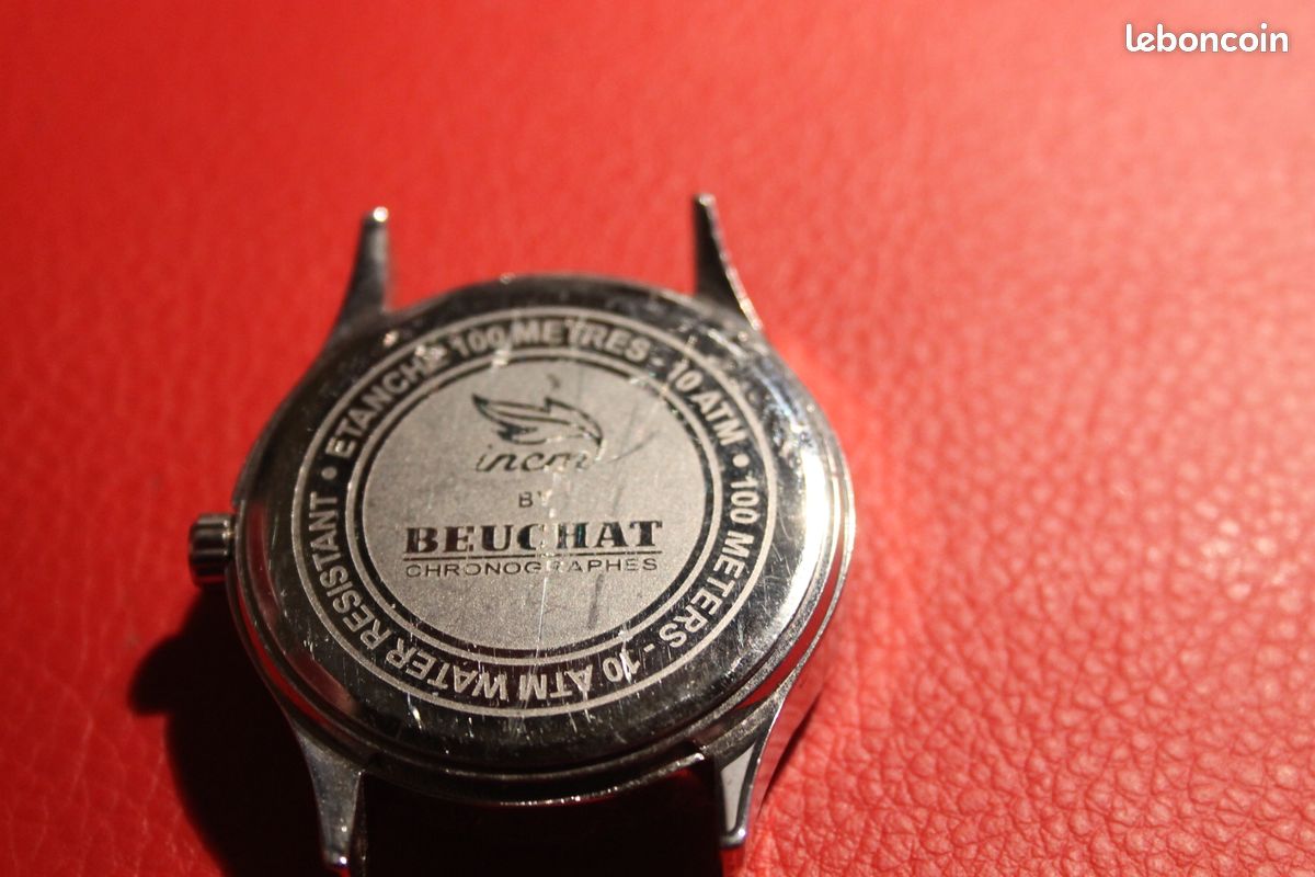 Ancienne montre quartz Incm by Beuchat sans pile à tester diamètre 42 mm (image 3)