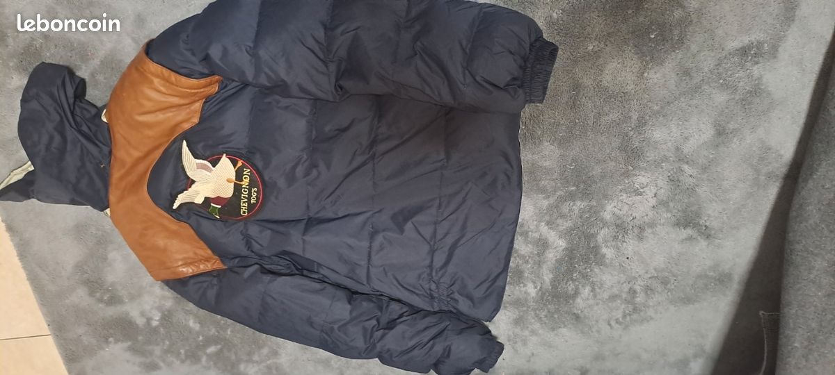 Doudoune Vintage Homme Chevignon - Taille XL - Vert - Occasion Très Bon état