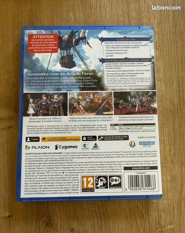 GRANBLUE FANTASY : Relink Guide Officiel Livre Japonais Jeu PS5/PS4