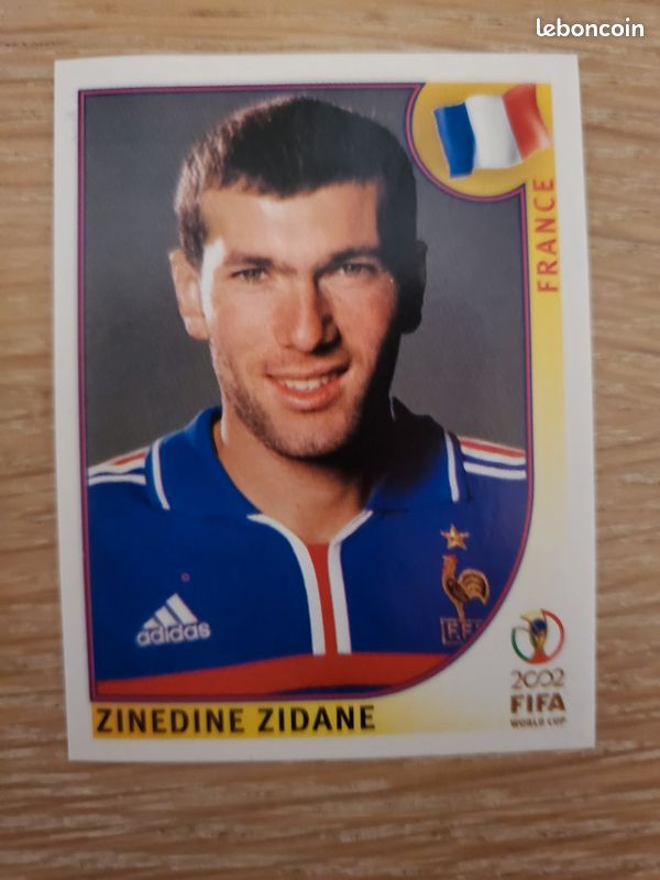 Carte Panini Zinédine Zidane N°190 France Coupe Du Monde 1998 - Quasi Neuve