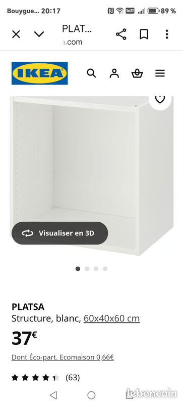 Colonne meuble de salle de bain blanche très bon état (image 5)