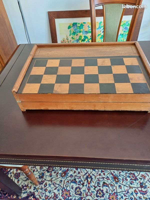 Wooden Backgammon game around 1940 - 1950 - Le palais des bricoles