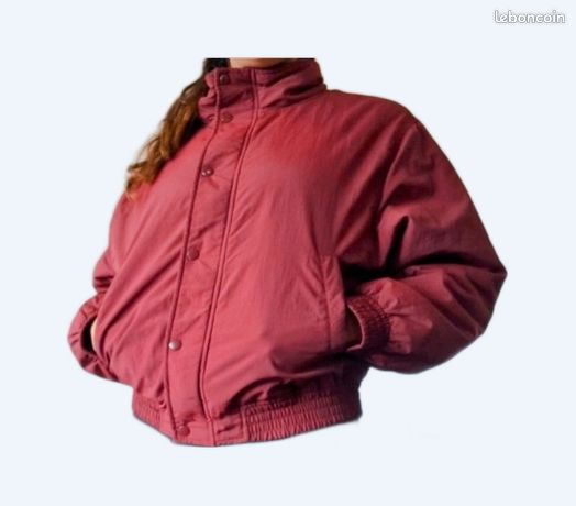 Veste De Pom-pom Girl Vintage WestArk, Satin Rouge, Taille M, Brodée Ours