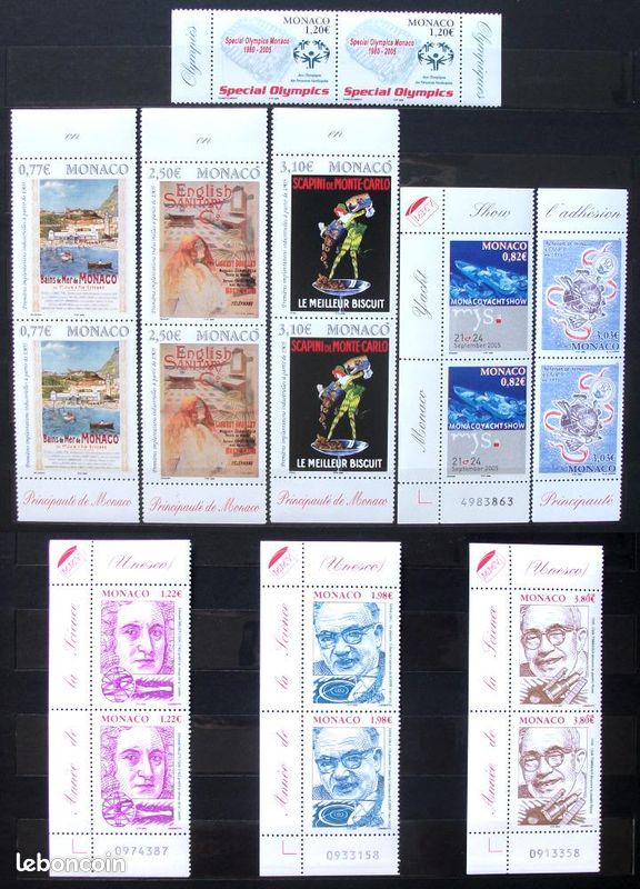 [Monaco][2004-2005] 116 timbres neufs (MC-BF90 et MC-2460 à MC-2505) (Valeur Faciale : 132,80E) (image 8)