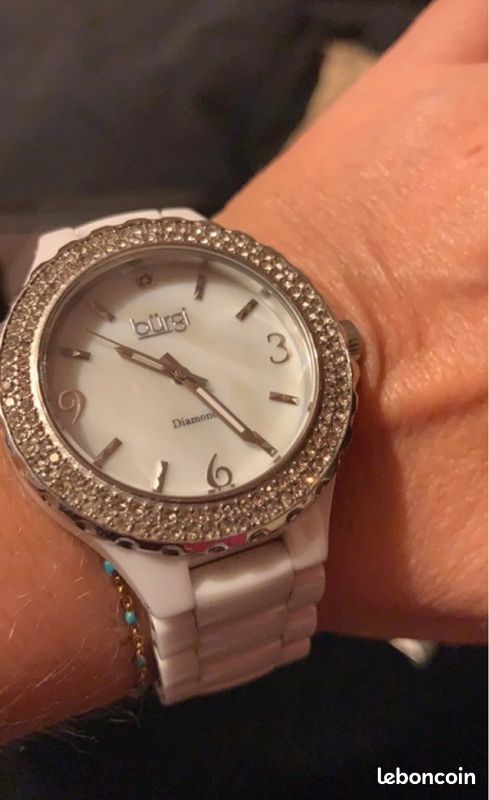 Montre en céramique blanche et zirconium (image 1)