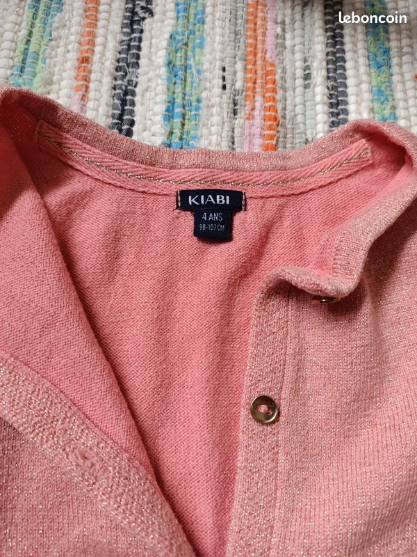 Cardigan Fille GapKids Rose Paillettes - Taille XL (12) - Pull Vacances - Neuf Avec Étiquettes