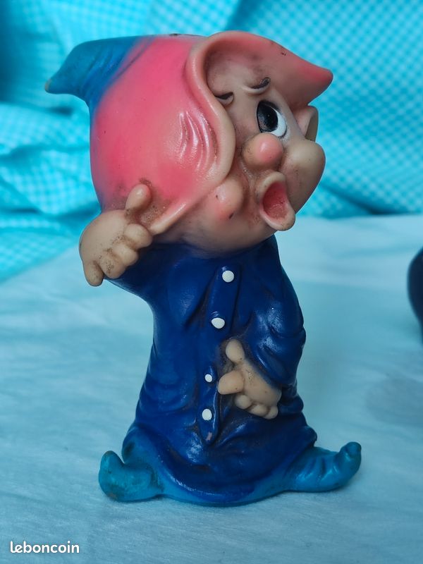 Lot 7 Nains Blanche-Neige Disney vintage figurines souples (image 9)