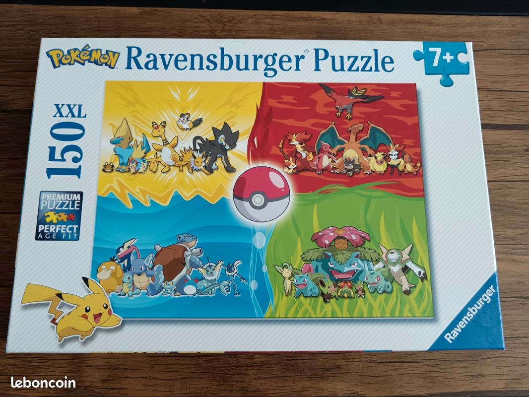 Puzzle 150 pièces XXL Ravensburger Les différents types de Pokémon