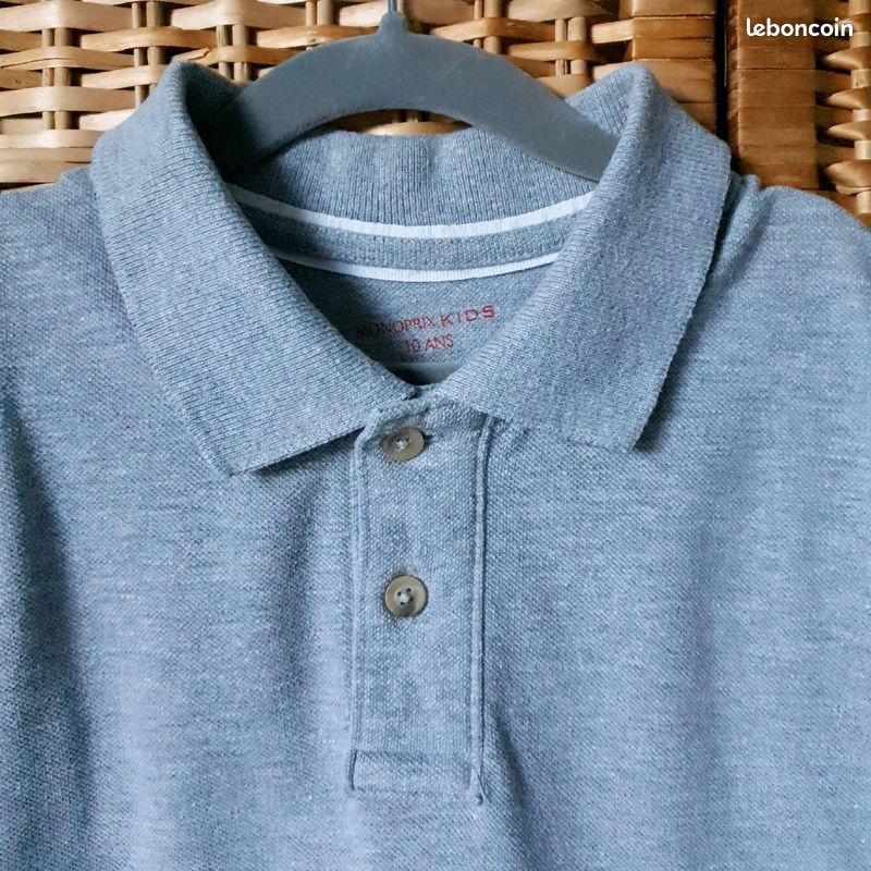 Polo manches longues gris Monoprix Kids 10 ans (image 2)