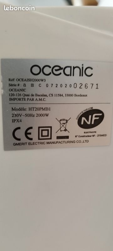 Chauffage marque océanic et thermostat intégré (image 3)