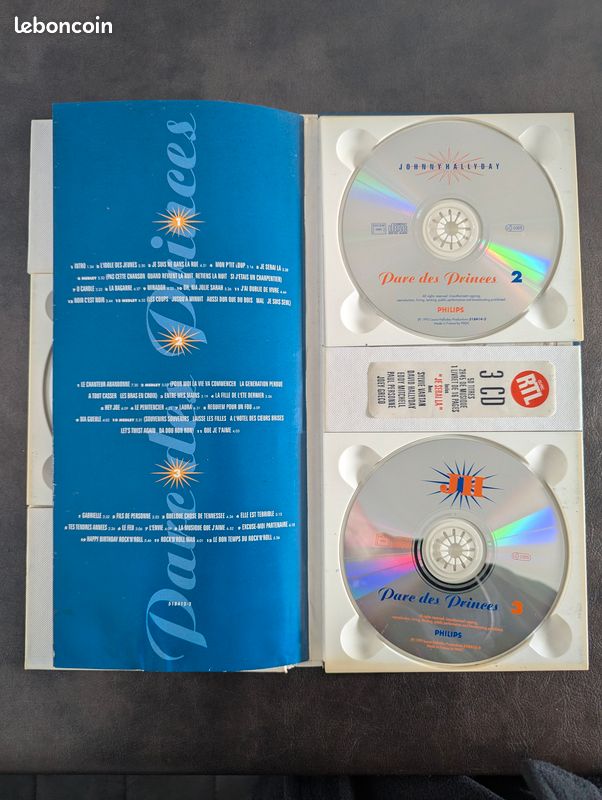 Coffret 3 CD Johnny Hallyday Parc des Princes 1993 (image 3)