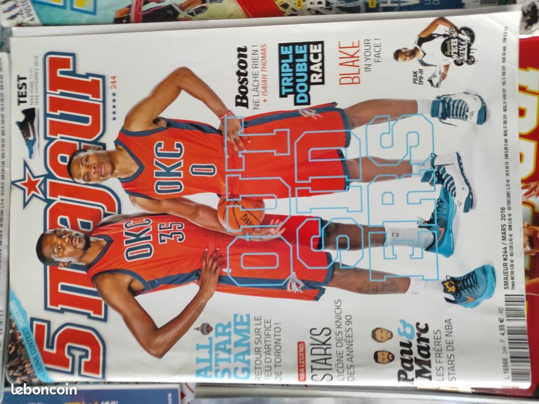 Lot 19 revues magazines "5 majeur" - 2016-2017-Basket NBA - PAS DE VENTE AU DETAIL (image 2)