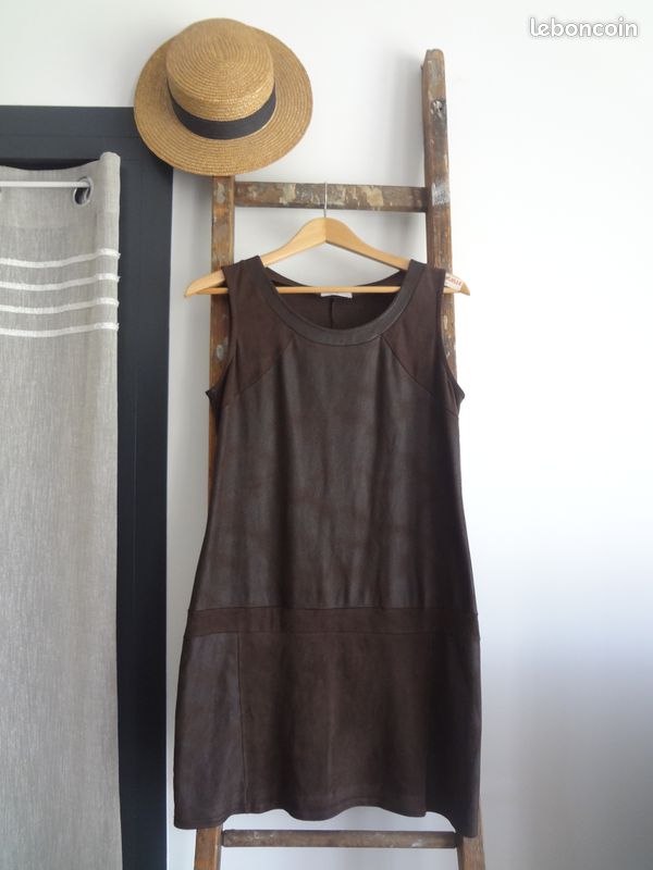 CACHE-CACHE 38 ROBE CHIC TUNIQUE HAUT CHEMISE BLOUSE TOP QUALITE ++ SUR GILET VESTE Très jolie ROBE (image 1)