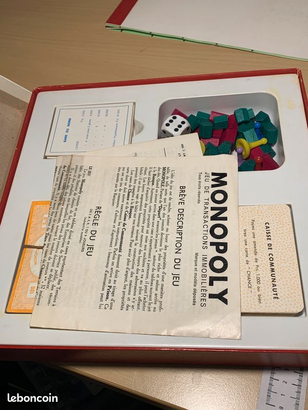 MONOPOLY Collector France 1961 Jeu société Parker Brothers Édition Miro