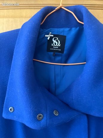 Manteau Long En Cuir Sinéquanone - Taille 40 (L) - Occasion Très Bon État - Marron Trench