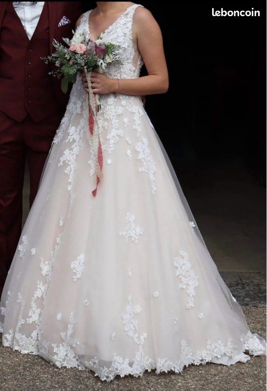 Mariee Rose Poudree Robe Rose PoudrÃ©e Dentelle Robe Soiree Jupe