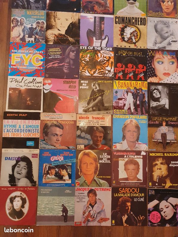 Vinyle 45 tours, Sting, Collins, Goldman, Dion, Queen, Sandra, Stones (image 10)