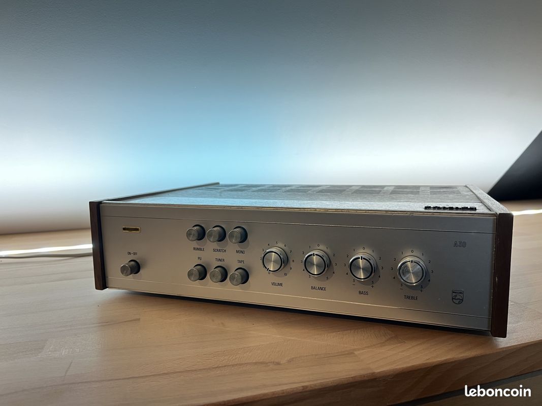 Amplificateur Philips A50 – HiFi vintage – ampli stéréo rétro (image 1)