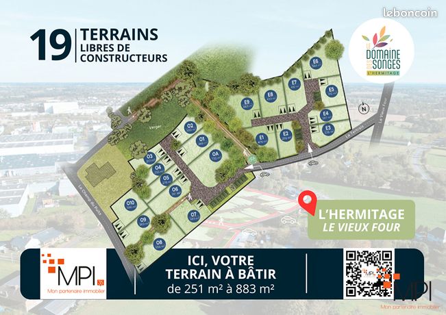 Terrain 312 m² L HERMITAGE