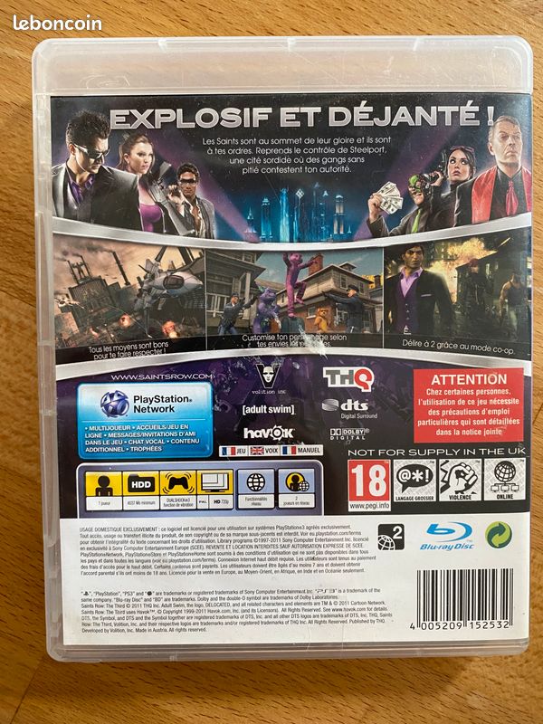 Saints Row The Third - Saints Row 3 (comme GTA) pour ps3 (image 2)