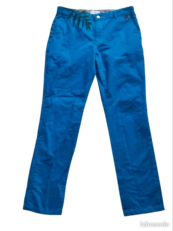 Pantalon Bleu Electrique Homme Pantalon Bleu électrique Chino Bleu