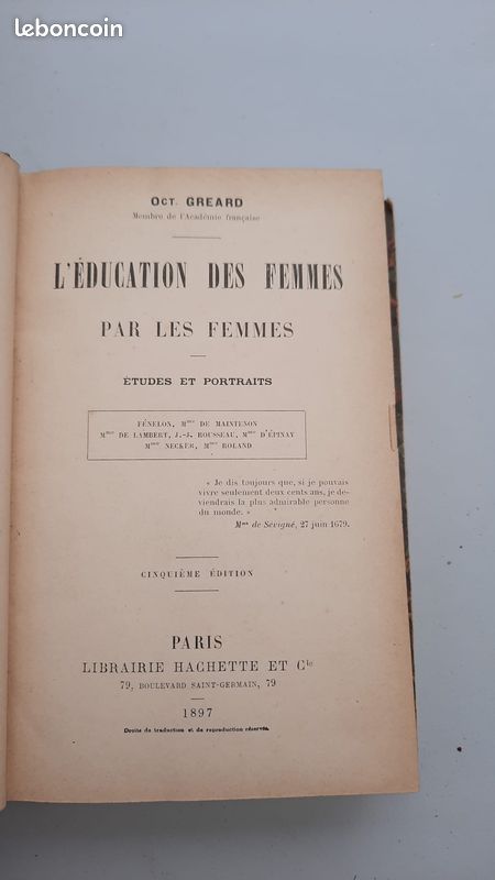 L'Education des Femmes par les Femmes _ Etudes et Portraits * Greard - 1897 (image 2)
