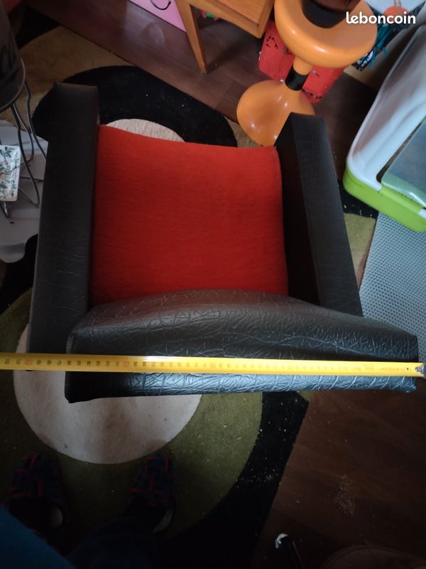 Petits fauteuils vintage avec moumoute (image 6)