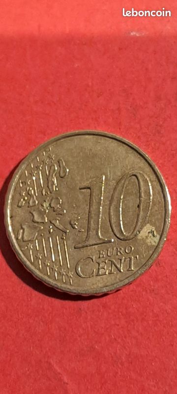BANQUE CENTRALE EUROPEENNE 10 centimes d'euro, frappe sur flan blanc 1999 Pessac v24_2496 Euros