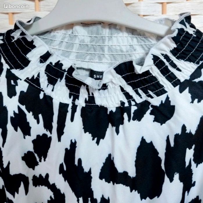 Robe midi manches et col corolle (image 3)
