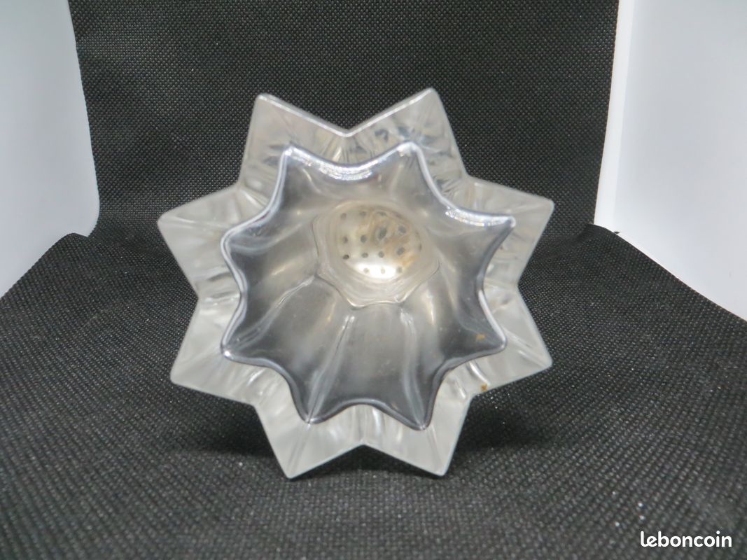 Saupoudreuse sucre salière étoile cristal argent 1930 (image 3)