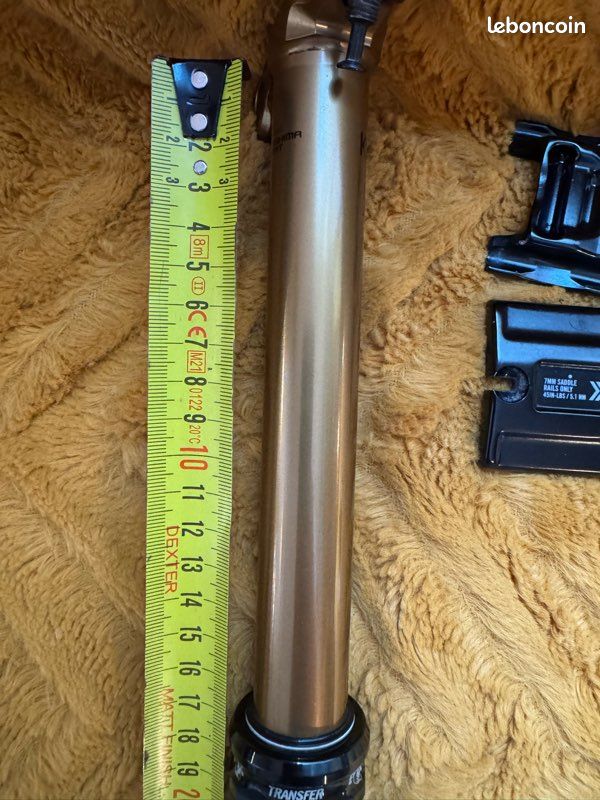 Tige De Selle Telescopique FOX Transfer Factory - Débattement 180mm, Diamètre 34.9mm, Revêtement Kashima - Neuf