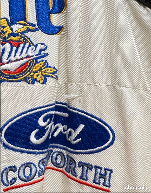 Combinaison De Course IndyCar Vintage Nomex - PPG Hilton Patches, Couleur Blanc Cassé, Occasion
