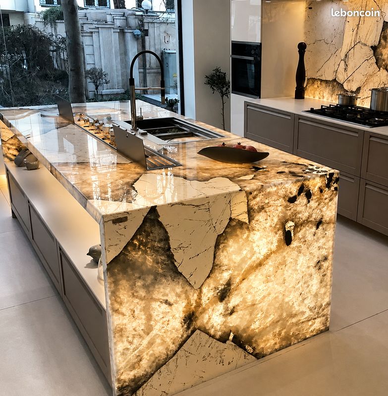 Plans de travail sur mesure đ pour cuisine â Granit, Quartz, Marbre, CĂ©ramique, Pierre (image 2)