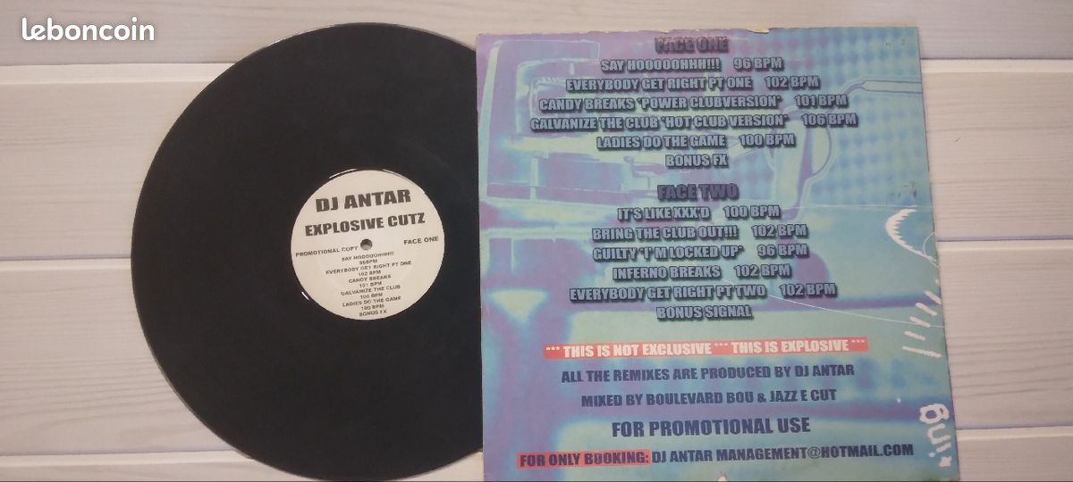 Vinyle rmx rnb par DJ ANTAR rmx MARIAH CAREY. AKON. 50 CENT. J LO. THE GAME .... (image 4)