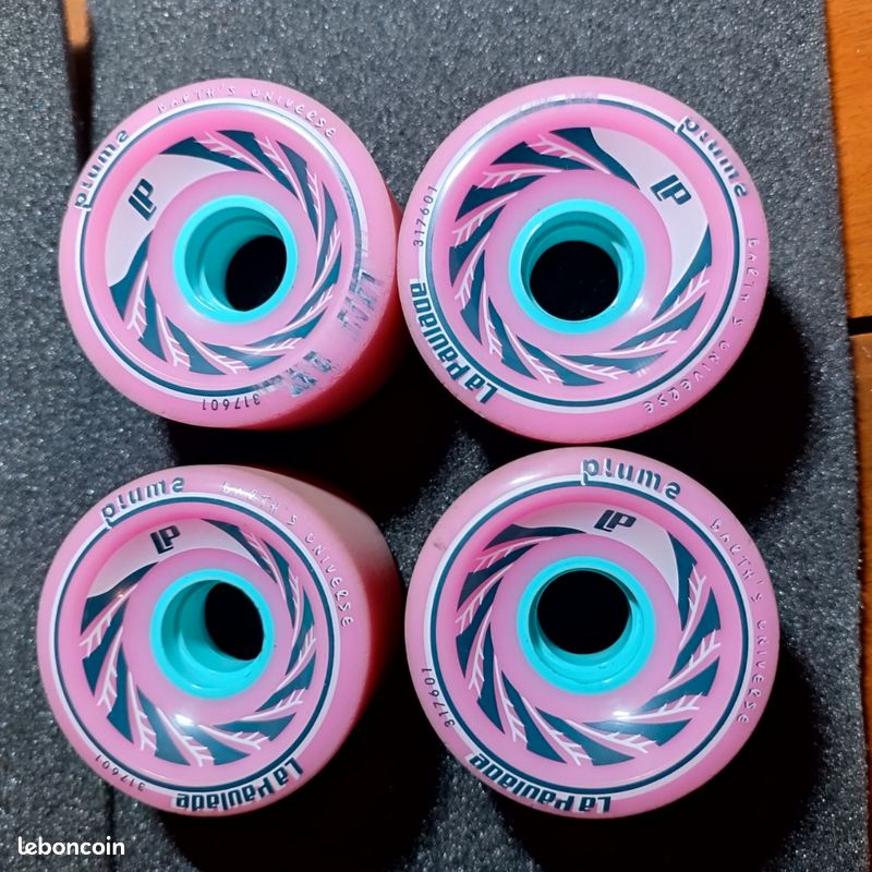 KKPLZZ Roues Longboard PU 55x45mm Avec Noyau Magnétique - 4 Roues Couleurs Vives Glow Bleu