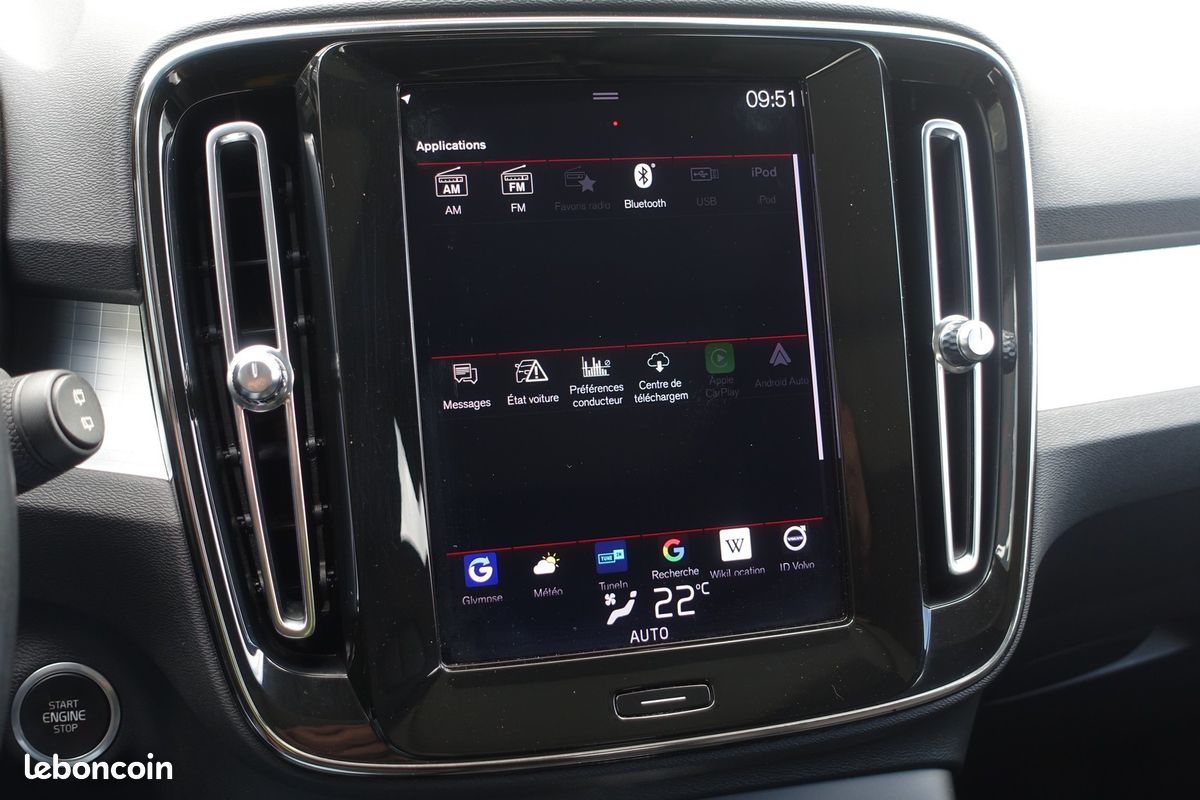 XC40 D3 2.0 Geartronic 150ch Momentum Cuir/Toit ouvrant/Gps Europe/Caméra de recul/Régulateur/Carplay/Hayon électrique/1*Main/Garantie 12 mois (image 11)