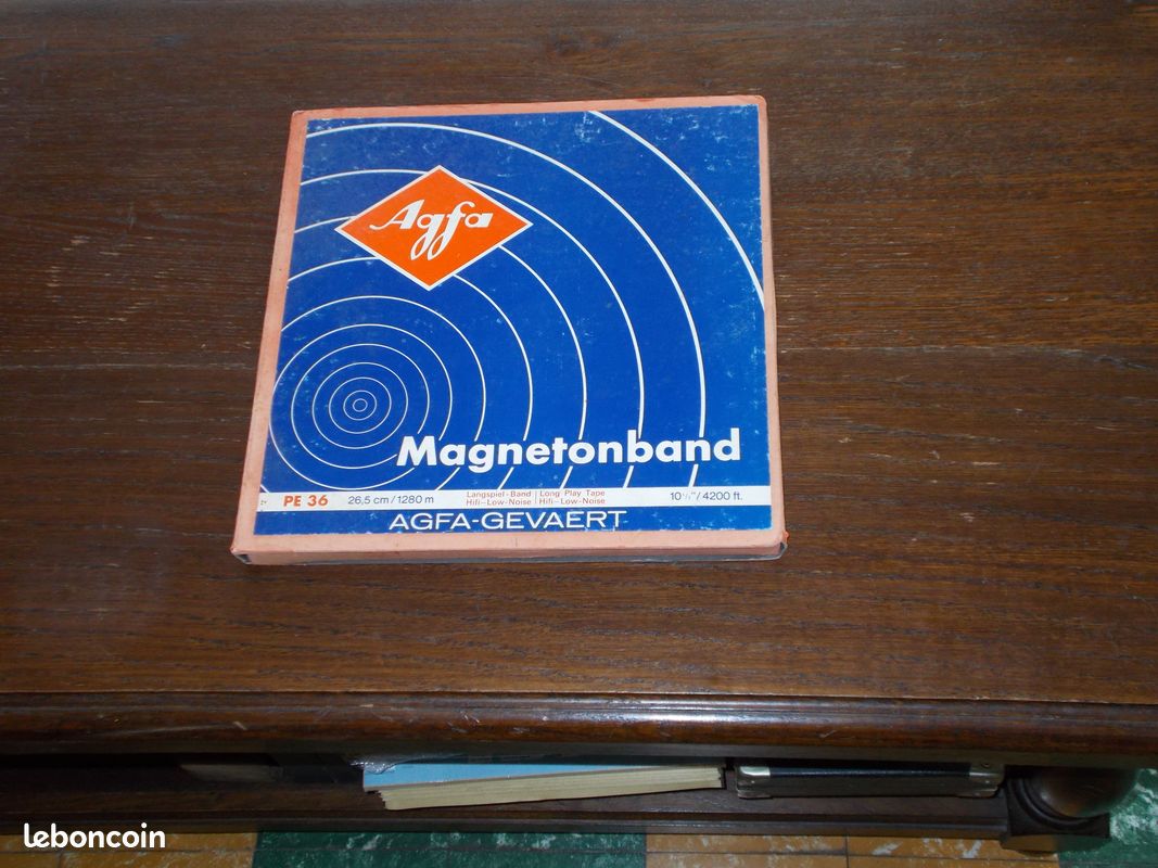 Bobine Aluminium AGFA-GEVAERT Pour Magnétophone à Bandes - Diamètre 18cm - Vintage
