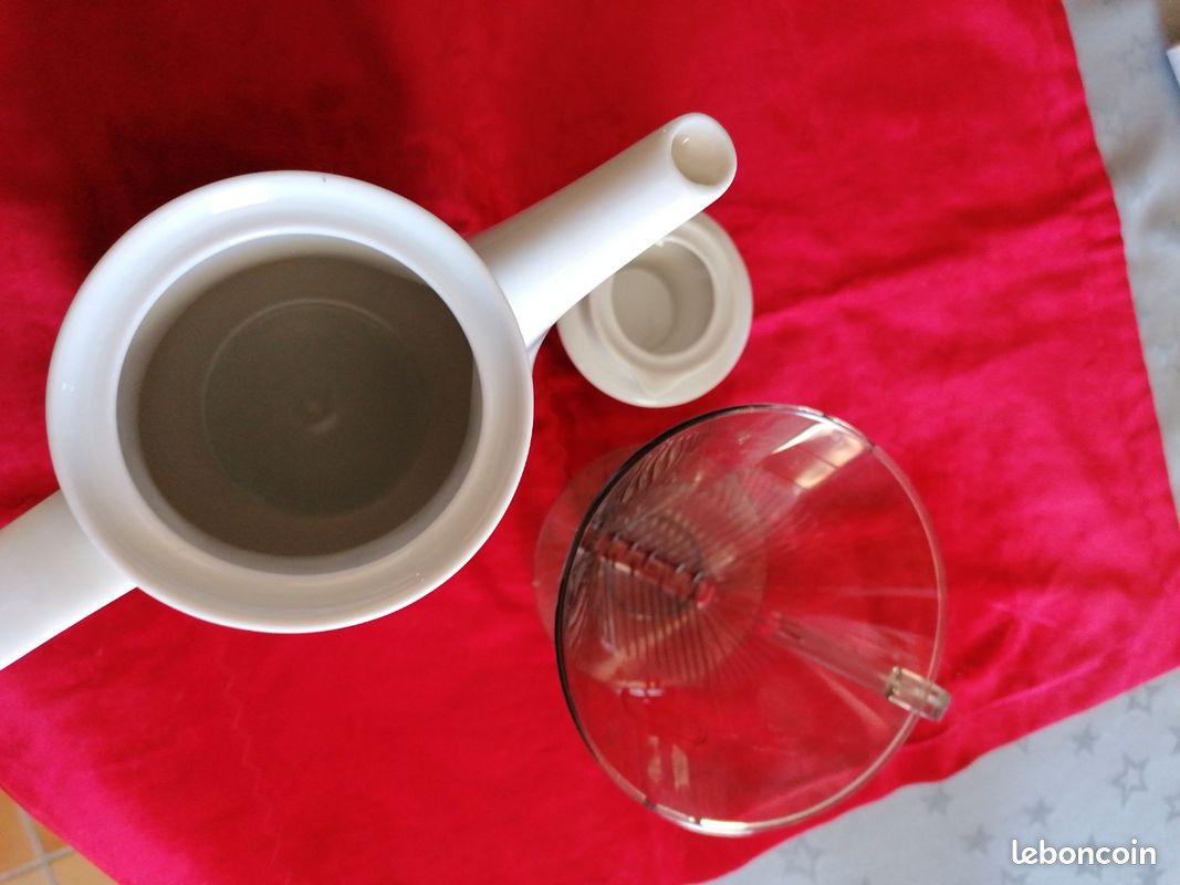 Filtre à Café En Porcelaine Creano XXL - Taille 4-6 - Écoulement Rapide Rouge