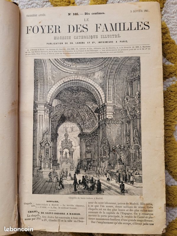 Paul de Caux - Le Foyer des familles. Magasin catholique illustré. Année 1861 (image 5)