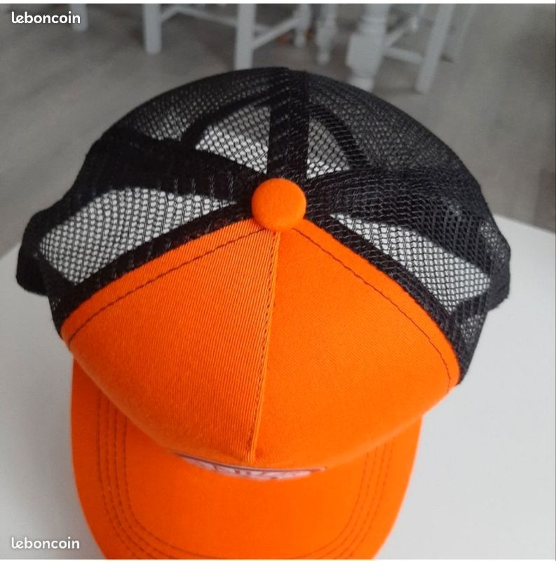 Casquette Baseball Port & Company – Lait Et Miel Brodé, Noir/orange, Adulte, Réglable – état Correct